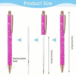 Creative Multi-<b>Color</b> 1.0mm Press Ballpoint <b>Pen</b> Sparkly Metal Glitter Sequins Back-to-School Gift for Girl Students Classmates - Product Image 2