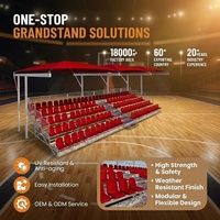 Tribune métallique portable d'extérieur avec auvent résistant aux UV, sièges de stade pour terrain de sport