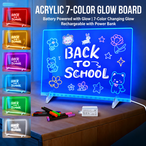 Tableau de dessin LED couleur rêve avec effet nocturne 19 couleurs, 14 pouces, batterie <span class=keywords><strong>rechargeable</strong></span> 1000 mAh, tableau de gribouillage lumineux LED - Product Image 1