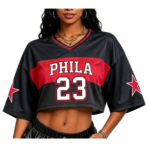 <span class=keywords><strong>Maillot</strong></span> de match des Philadelphia <span class=keywords><strong>76ers</strong></span> 2026 – T-shirt LeBron James pour femme, coupe ample, manches larges, en maille, style Y2K, streetwear - Product Image 6