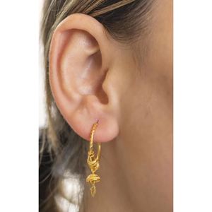 Pendientes Colgantes Indios de Oro de 22 Quilates (3489) Vintage, Modernos, Religiosos, de Acero Inoxidable, Cobre y Perla, Clásicos para Fiestas - Product Image 1