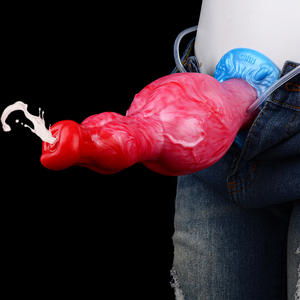 لعبة جنسية للبالغين بالجملة، سدادة شرجية قابلة للنفخ، قضيب اصطناعي ناعم من السيليكون على شكل كلب أو ذئب، قضيب اصطناعي كبير مع عقدة قابل للنفخ وقاذف XXJL 500 جرام - Product Image 2