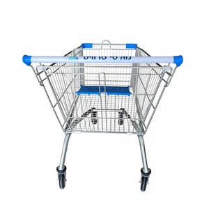 Carrito de Compras Metálico con Ruedas, Carrito de Utilidad Resistente para Almacén, Jardín y Supermercado - Product Image 4