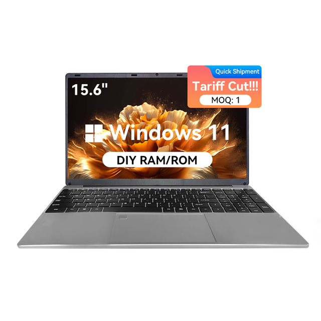 8G+128G 15.6 Inch Business Laptop Intel Quad Core SSD Camera Fingerprint English Keyboard US Tariff Discount for Office Home Use
