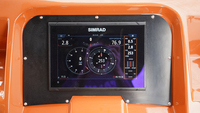 Bateau à ponton en aluminium de 22 pieds Configuration sportive de luxe par Kinocean Avec console LCD Conçu pour les voyages de pêche et les croisières de fête
