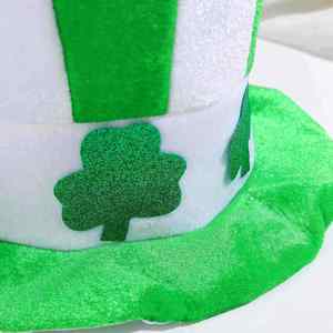 Sombrero de Copa Personalizado con Trébol para el Día de San Patricio para Niños, Accesorio de Disfraz para Festival Irlandés, Banda Verde, Suministros para Fiestas al por Mayor, Desfile - Product Image 4