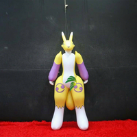 Figurine renard gonflable en PVC Renamon sans seins, jouet gonflable de dessin animé avec couleur personnalisée et garantie de 3 ans