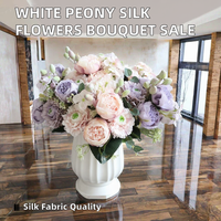 Fleurs de pivoine artificielles roses, fausses fleurs en soie, bouquets de pivoines pour mariage, centre de table, décoration florale pour la maison