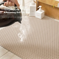 Tapis de sol antidérapant en PVC de couleur unie GHT 2026, nouveau style, absorbant, pour salle de bain, douche, idéal pour les seniors et les enfants, anti-chute, pour la maison