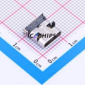 TYPE-C-31-M-02B USB Connector SMD Connector ( Connector Type: Type-C )( Gender: Female )( Mounting Type: Horizontal Mount ) - Product Image 1