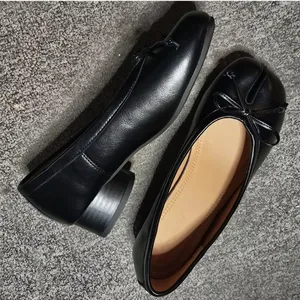 Mocassini Tabi Casual da <span class=keywords><strong>Donna</strong></span> <span class=keywords><strong>con</strong></span> <span class=keywords><strong>Tacco</strong></span> Basso, Comodi e Morbidi, in Sintetico, <span class=keywords><strong>con</strong></span> Punta Plissettata, Stile Ballerina, per Primavera - Product Image 2
