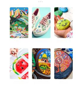 Manufacturer Supplies 12-Color Student Art Painting Coloring Plaster Doll Paint Strips 6-Piece Kidsren's Acrylic Craft Supplies - Product Image 3
