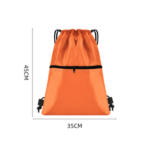 Super Quality Custom Printed Logo Polyester Draw String Backpack Promotional Shopping <b>Bags</b> <b>Drawstring</b> <b>Bag</b> With Zipper Pocket - Product Image 6
