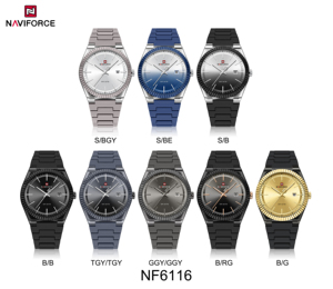 ใหม่ NAVIFORCE 6116 นาฬิกาควอทซ์แฟชั่นสำหรับผู้ชาย แสดงผลแบบเรืองแสง กันน้ำ นาฬิกาสปอร์ตลำลองสำหรับผู้ชาย - Product Image 5