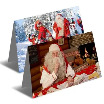 2013 christmas greeting card 3D lenticular printed greeting card for Christmas Day