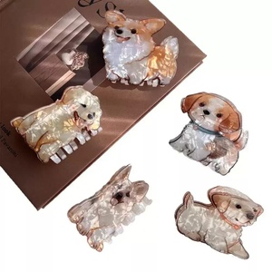 Pinces à cheveux en forme de chien, pinces à cheveux mignonnes pour cheveux courts et longs, pinces à cheveux en acétate de cellulose pour femmes, filles et amoureux des chiens - Product Image 5