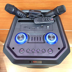 Abs-12201 Stereo-Woofer-Karaoke-Lautsprecher mit 2 Mikrofonen, RGB-Licht, HiFi-Bass, kabelloser Bluetooth-Tower-Lautsprecher für Partys im Freien - Product Image 4