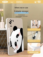 Support de tasse pliable et réglable Panda Coquin, réglage multi-angles, en panneau de fibres de densité moyenne, pour chevet et maison