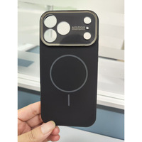 Étui de téléphone magnétique à chargement sans fil avec anneau fin et grande fenêtre de visualisation compatible iPhone 17, antichoc, anti-chute, anti-usure, protection intégrale