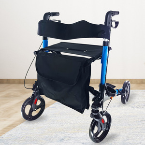 Caddie de courses en alliage d'aluminium avec siège et freins pour personnes âgées bleu 9102 - Product Image 1