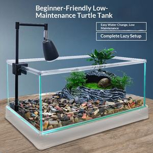 Piccolo <span class=keywords><strong>Acquario</strong></span> da Tavolo Ecologico e Creativo con Circolazione Automatica per Pesci Rossi, Ideale per Soggiorno - Product Image 2