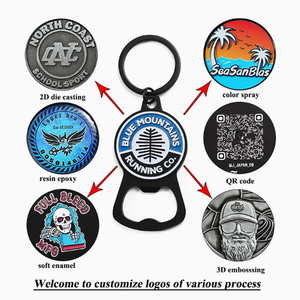 Custom Soft Enamel Bottle Opener Keychain Metal Beer Bottle Opener Key <b>Ring</b> Personalized Logo <b>Cartoon</b> Souvenir Bottle Opener - Product Image 4