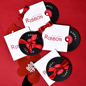 All'ingrosso personalizzato 5/8 pollici 100 iarde per rotolo colori rossi ribon seta poliestere raso nastri per carta da regalo - Product Image 6