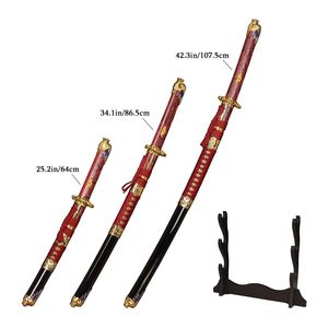 Venta al por mayor colección regalo conjunto popular 98cm/77/42 Katana decorativa <span class=keywords><strong>Dragon</strong></span>'s Kiss juguete espada conjunto de 3 piezas - Product Image 2