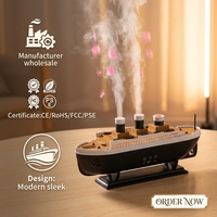 Humidificateur d'air ultrasonique 250 ml en gros avec télécommande, faible bruit, usage domestique, veilleuse LED et diffuseur de brume