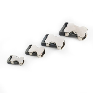 Hebilla metálica para mascotas con forma de hueso, de aleación de zinc, ajustable, para collar, mochila, correas de 33 mm y 21 mm, B206 - Product Image 2