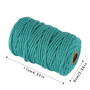 50 mètres de cordon en <span class=keywords><strong>macramé</strong></span> rond en <span class=keywords><strong>coton</strong></span> 100% de 3 mm de diamètre, disponible en plusieurs couleurs, pour la fabrication d'écharpes - Product Image 4