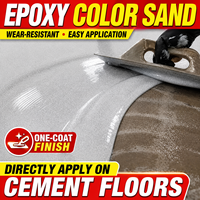 Fournisseur de revêtements de sol en sable coloré époxy, haute dureté, certifié RoHS, baril de 20 kg pour projets de sols en béton commerciaux