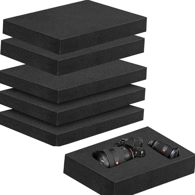Wholesale OEM Precision Cut Open Cell High Rebound Shockproof Tool Box Camera Lens Craft Organizer Case Lining Polyurethane Foam