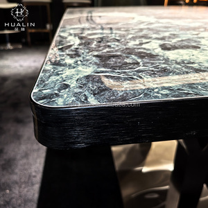 Hualin phong cách hiện đại bàn ăn với thiêu kết đá hàng đầu và chân thép không gỉ cho phòng ăn - Product Image 3
