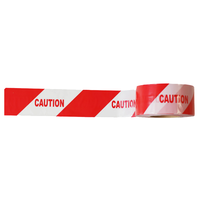 Logo personnalisé PE ruban d'avertissement de danger barrière de sécurité non adhésive en couleur rouge et blanc avec impression de logo personnalisé