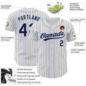 Maillot de baseball personnalisé avec nom et numéro brodés, unisexe, pour adulte, respirant, design à rayures fines, vêtements de softball - Product Image 3