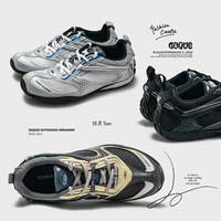 Chaussures d'entraînement radar Paris Black Warrior pour hommes et femmes, basses, en maille, style pieds nus, rétro, décontractées, respirantes, à lacets, lumineuses, pour l'été