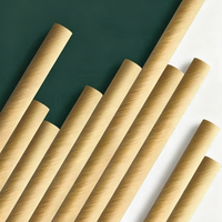 Nouvelle conception 2025 – Pailles en fibre de bambou naturel, écologiques, enroulées en spirale, pour boissons, diamètre 10 mm, forme longue et droite, pour bar