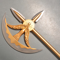 Populer 118cm 4kg tujuh Deadly Sins Lion's Sin of Pride senjata Escanor Divine Axe untuk koleksi Cosplay