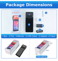Terminal POS Todo en Uno, Impresora de Recibos Portátil de 6 Pulgadas, Sistema POS con Soporte NFC, 3+32GB, Android 14