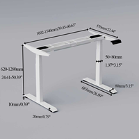 PRORIALS Cadre de bureau ergonomique réglable en hauteur à double moteur, 3 niveaux, durable, pour ordinateur et support d'ordinateur portable