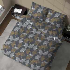 Ensemble de housse de couette 100% coton, design Ginkgo, taille italienne double 200x200cm - Product Image 5