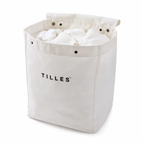 Sac à linge en toile de coton robuste et personnalisable, grande capacité, pliable, pour vêtements sales, idéal pour la maison et l'hôtel (vente en gros)