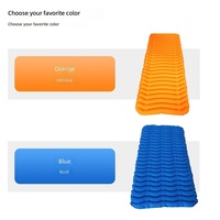 Matelas de camping gonflable à motif ondulé, coussin de couchage à distribution de pression, lit d'air en TPU, tapis de couchage portable épaissi pour tente