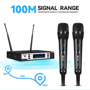 DK9000 Sistema DE MICRÓFONO INALÁMBRICO digital de rendimiento Señal estable para uso en conferencias de Ingeniería de Sonido Hecho de metal duradero - Product Image 3