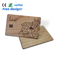 Fabrik-Großhandel ISO14443A NFC 13,56MHz Holz-RFID-Karte mit 1K-Chip, Wasserdicht, Gravur-Logo und Farbdruck