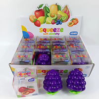Jouet anti-stress en plastique en forme de raisin violet à rebond lent, jouet à presser, remplissage pour blocs de construction, petit jouet en stock