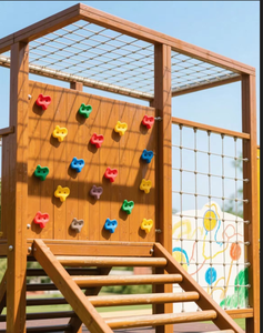 Khu vui chơi bằng gỗ dành cho trẻ em không có nguồn điện-Thiết bị leo trèo và trượt cho trẻ em thưởng thức trong công viên. - Product Image 2