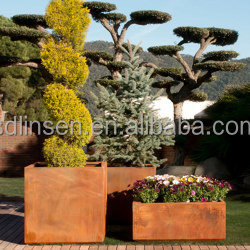 Jardinière en acier Corten patio extérieur et jardin pot de fleurs - Product Image 1