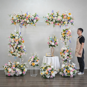 Arco de Rosas para Boda, Arreglo Floral para Arco de Boda, Decoración de Arco de Flores Artificiales de Seda - Product Image 1